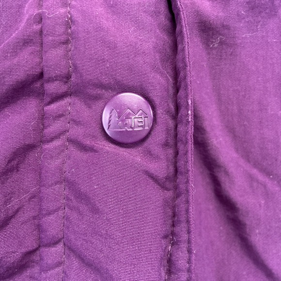 Vintage REI Bomber Jacket Womens L Purple Fleece Lined 90s Gorpcore - Picture 6 of 8